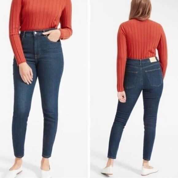 COPY - Everlane NWT Women’s Dark Wash Authentic Stretch High Rise Skinny Jeans … - Picture 1 of 7